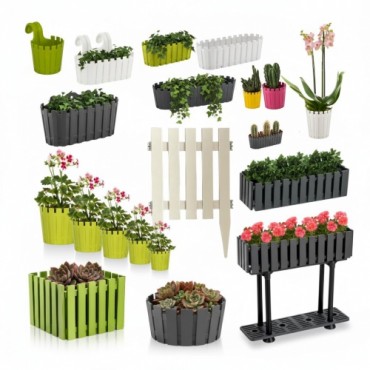 15 моделей цветочных горшков и форм для садовых групп